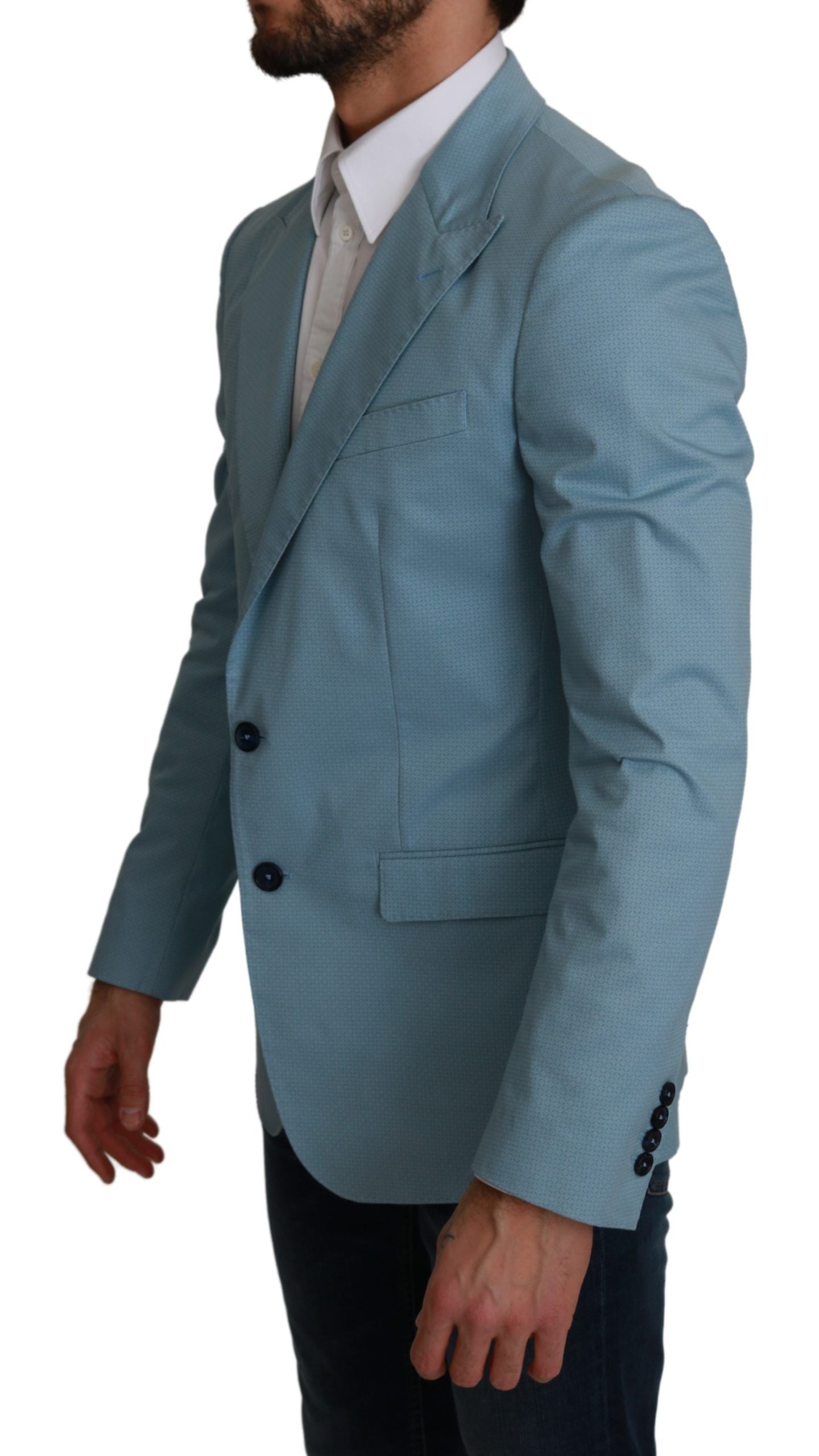 Dolce & Gabbana Blauer Slim Fit Mantel Jacke MARTINI Blazer