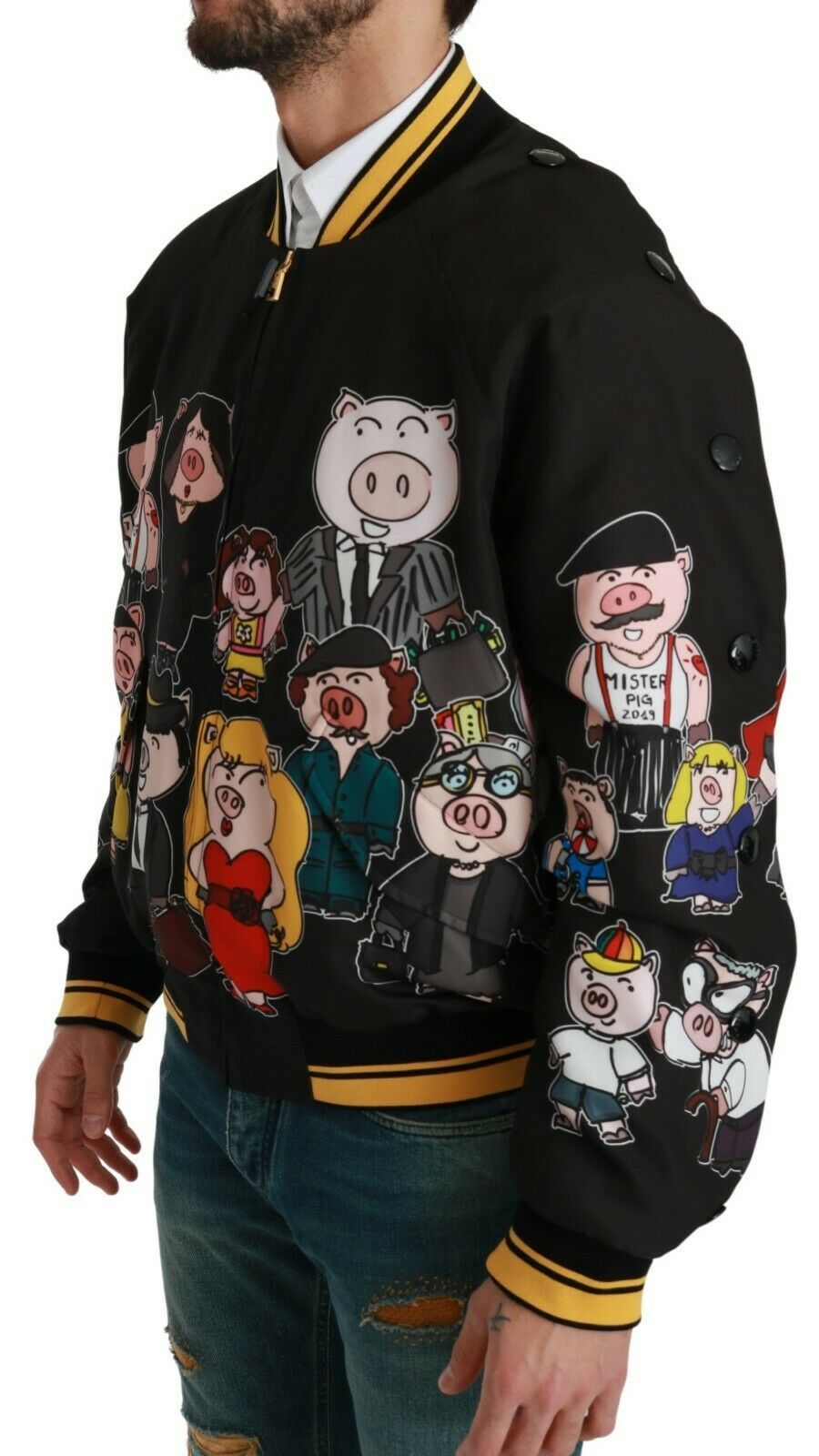Dolce & Gabbana Schwarze YEAR OF THE PIG Bomberjacke