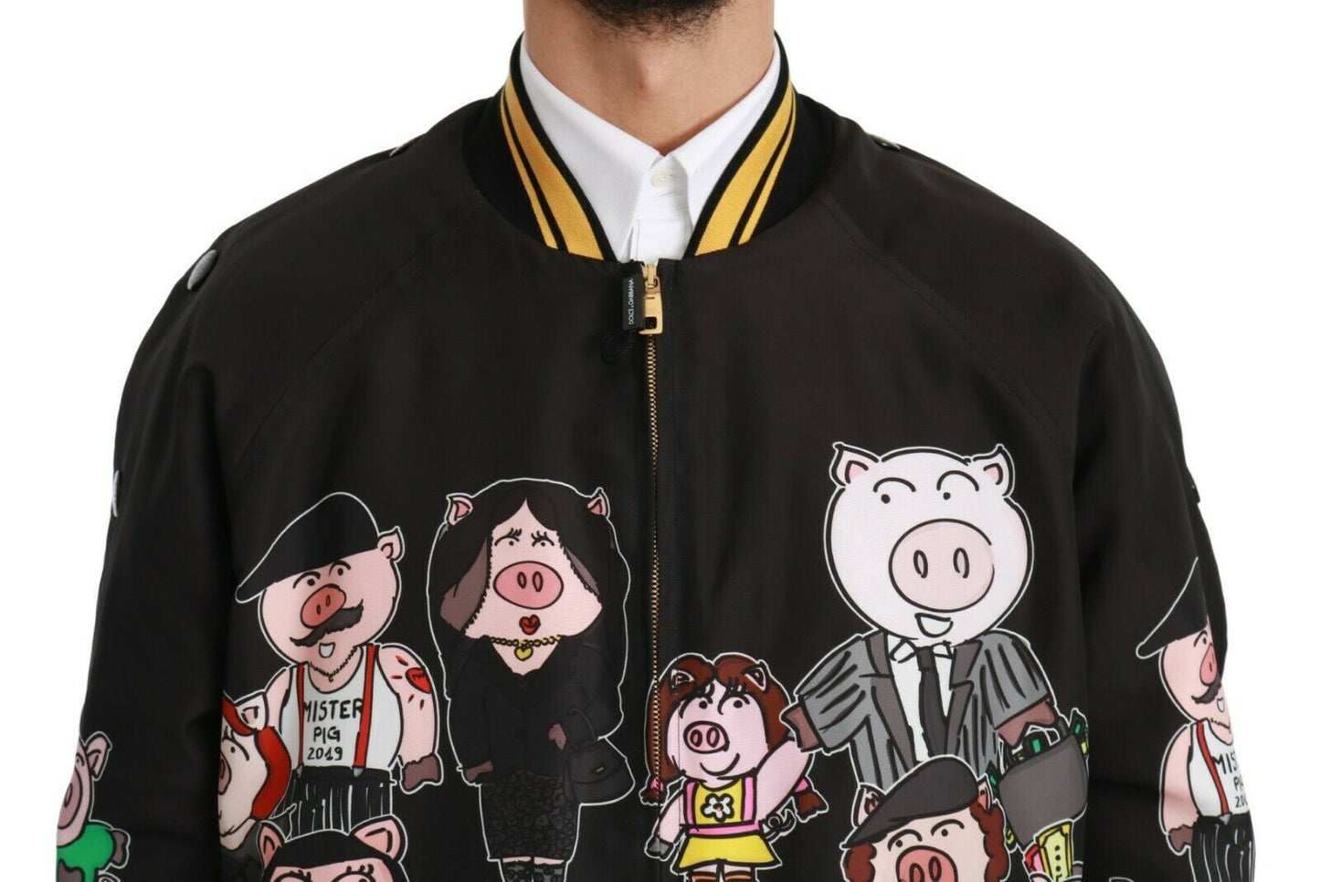 Dolce & Gabbana Schwarze YEAR OF THE PIG Bomberjacke