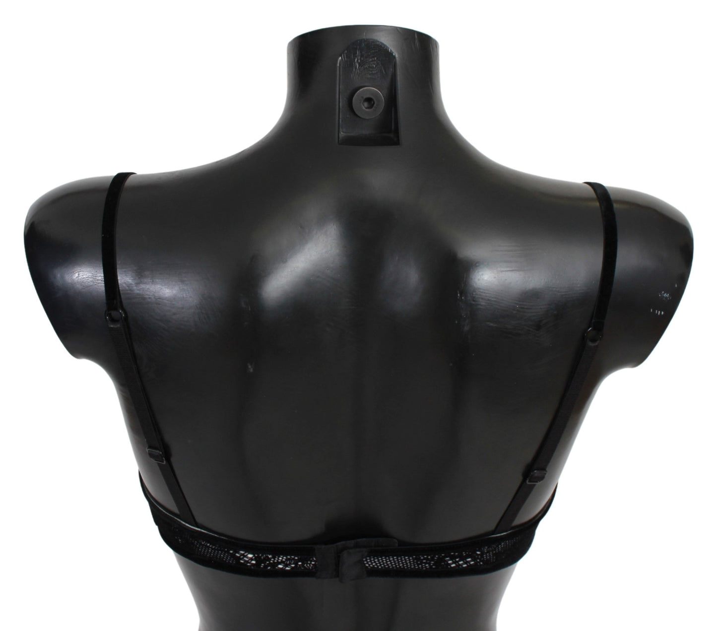 Ermanno Scervino Schwarzer Mesh Balconcino BH Nylon Unterwäsche