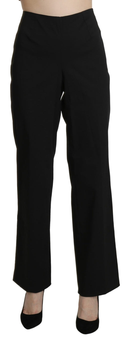 BENCIVENGA Schwarze Straight Dress Hose mit hoher Taille