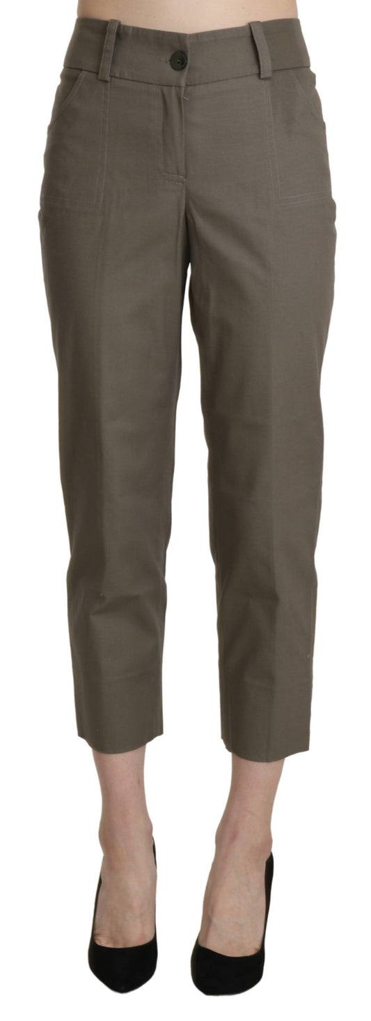 BENCIVENGA Graue hochgeschnittene Hose mit hoher Taille