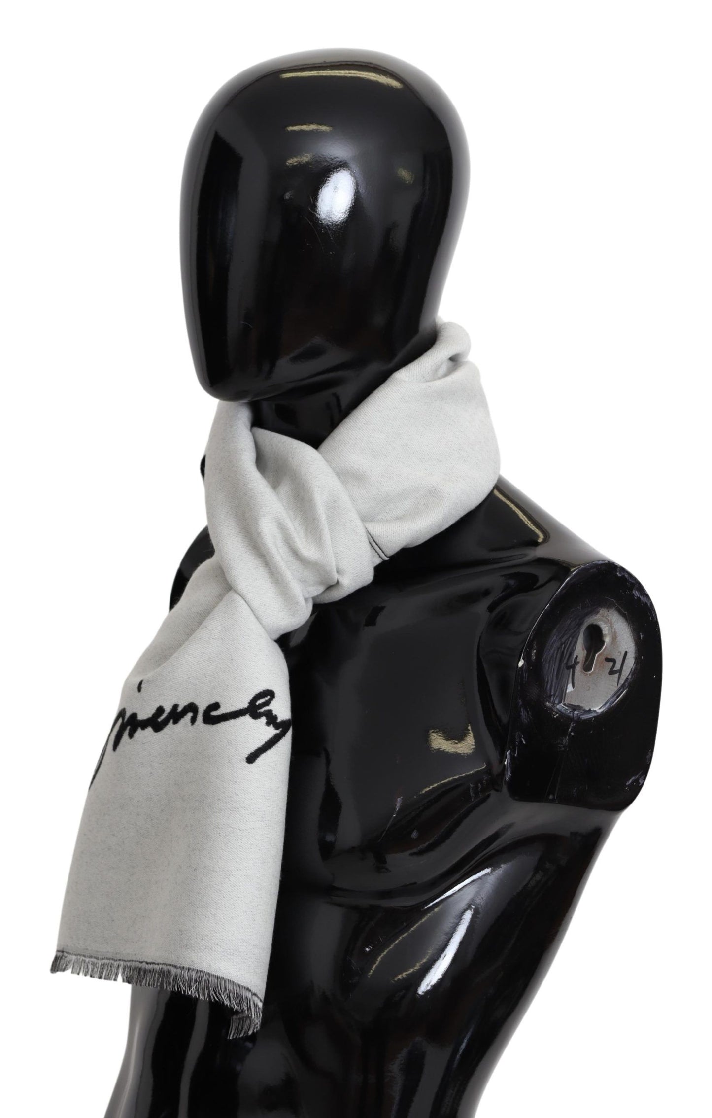 Givenchy Schwarz Weiß Wolle Unisex Winter Warm Schal Wrap Schal