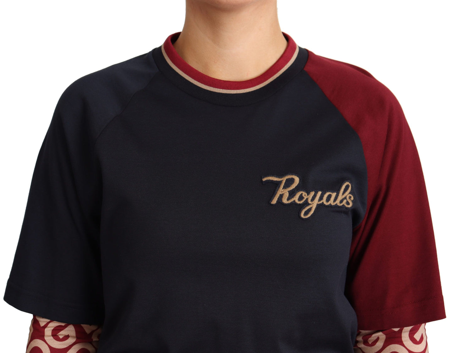 Dolce & Gabbana Multicolor Royals Pullover mit Rundhalsausschnitt