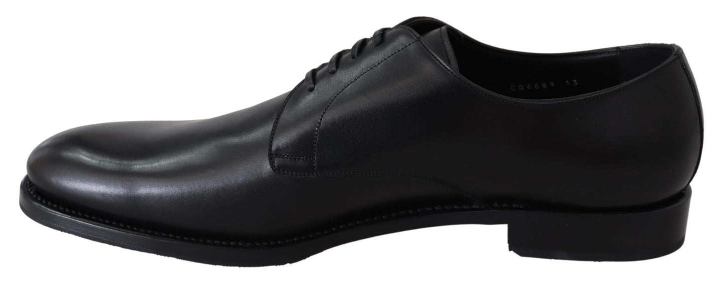 Dolce & Gabbana Schwarzes Leder SARTORIA Handgefertigte Schuhe