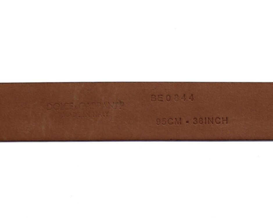 Dolce & Gabbana Lila Leder Logo Cintura Gürtel