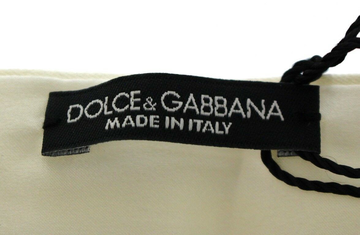 Dolce & Gabbana Weißer Seidenkummerbundgürtel mit Taille