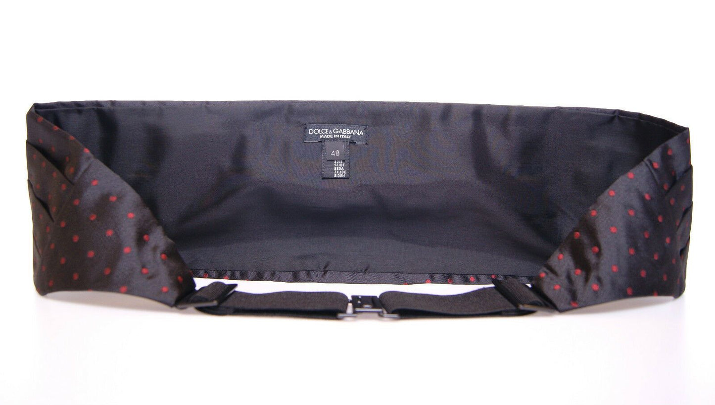 Dolce & Gabbana Schwarzer Taille Smoking Gürtel Kummerbund