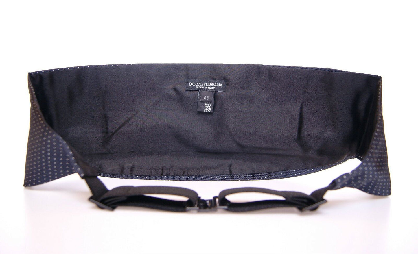 Dolce & Gabbana Blauer Smoking Kummerbundgürtel mit Taille