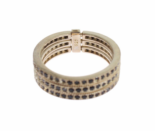 Nialaya Schwarz CZ 925 Sterling Silber Damen Ring