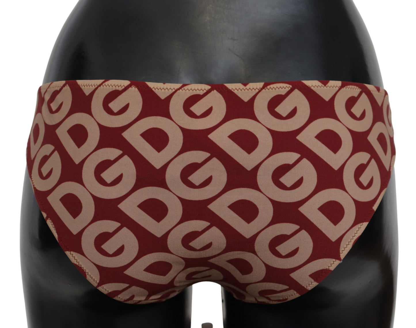 Dolce & Gabbana Multicolor DG Logo Print Bottom Beachwear Bikini Badeanzug