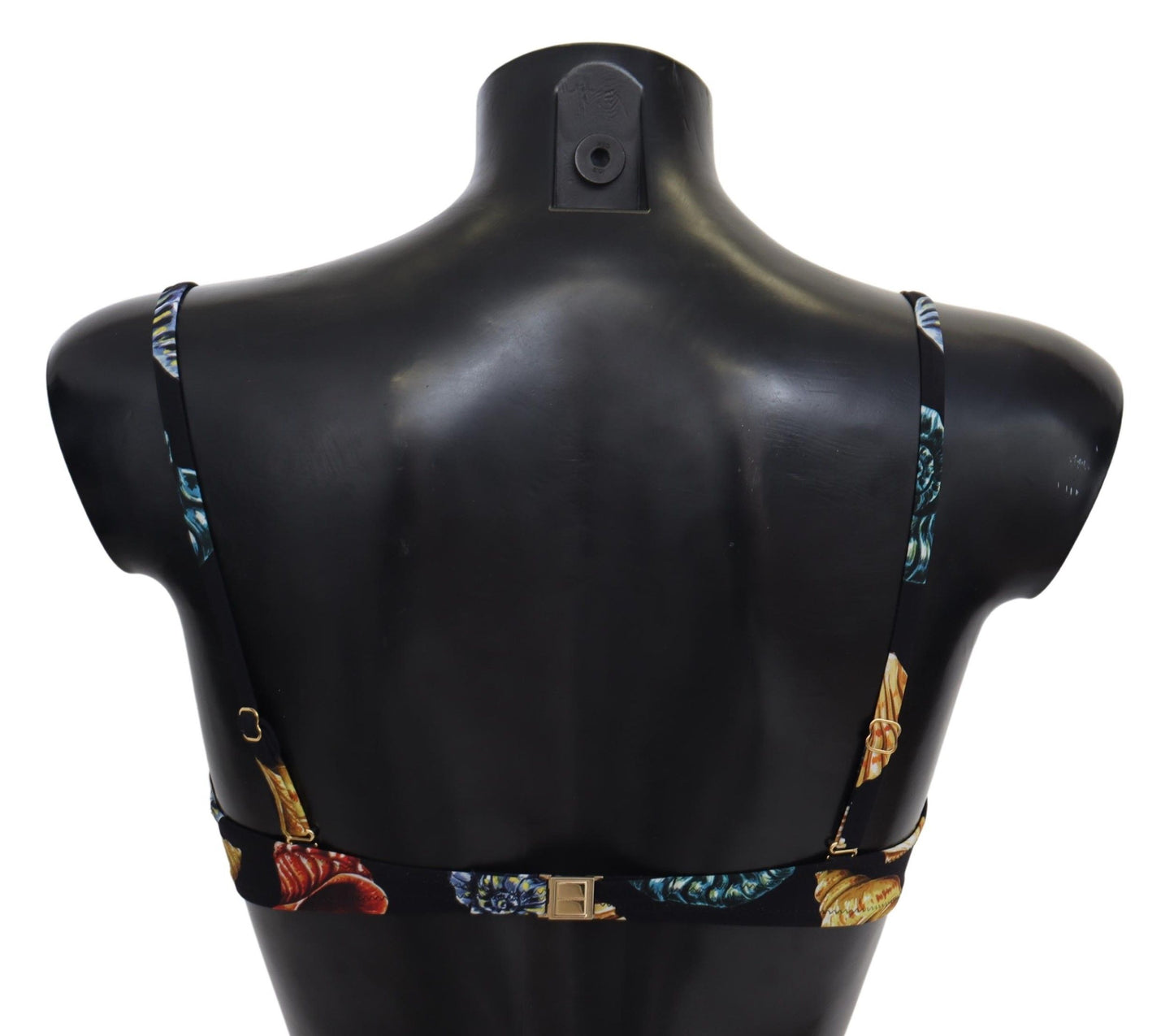 Dolce & Gabbana Schwarze Muscheln Print Damen Bademode Bikini-Oberteile