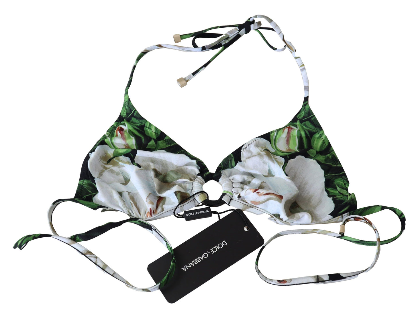 Dolce & Gabbana Bikini-Oberteil mit mehrfarbigem Blumendruck und Halterung