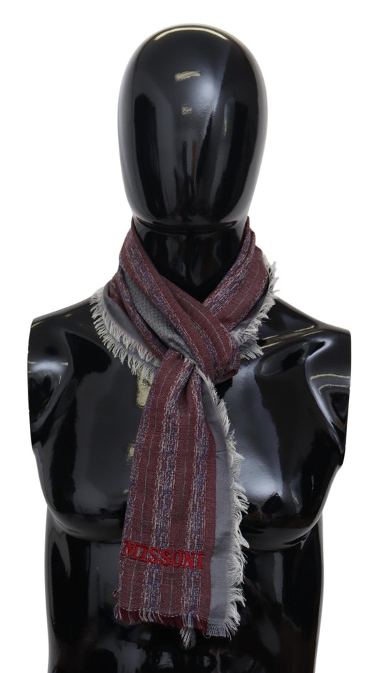 Missoni Mehrfarbig gestreifter Wollschal Unisex Halswickelschal