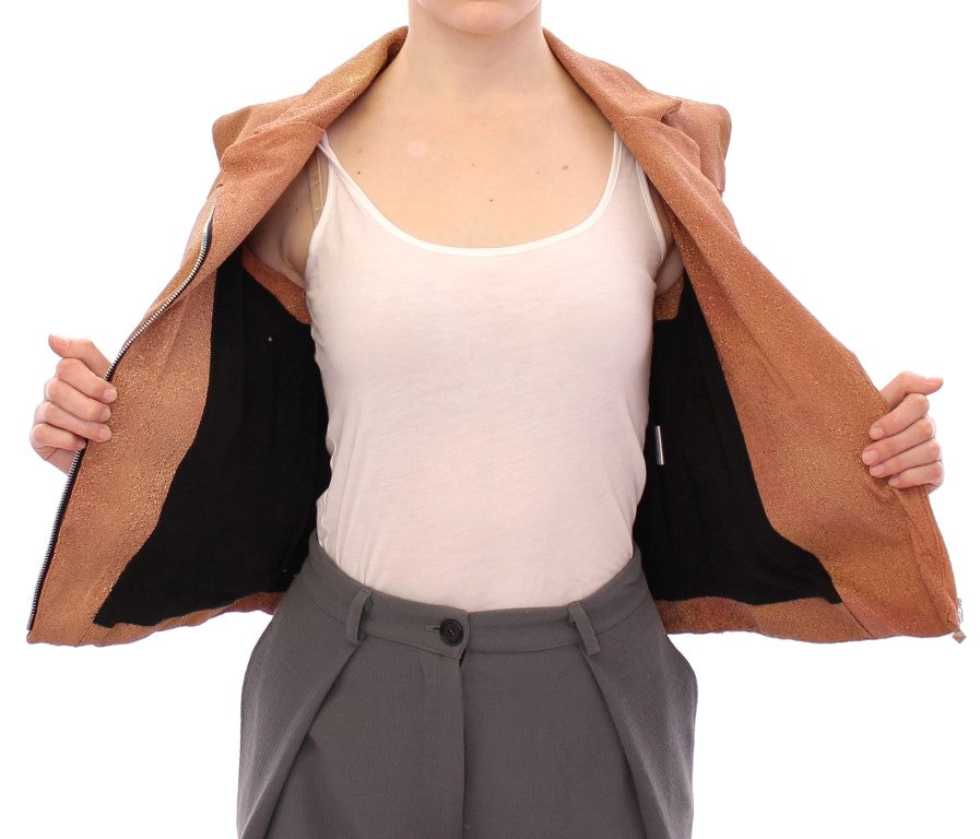 La Maison du Couturier Braune Lederjacke Weste