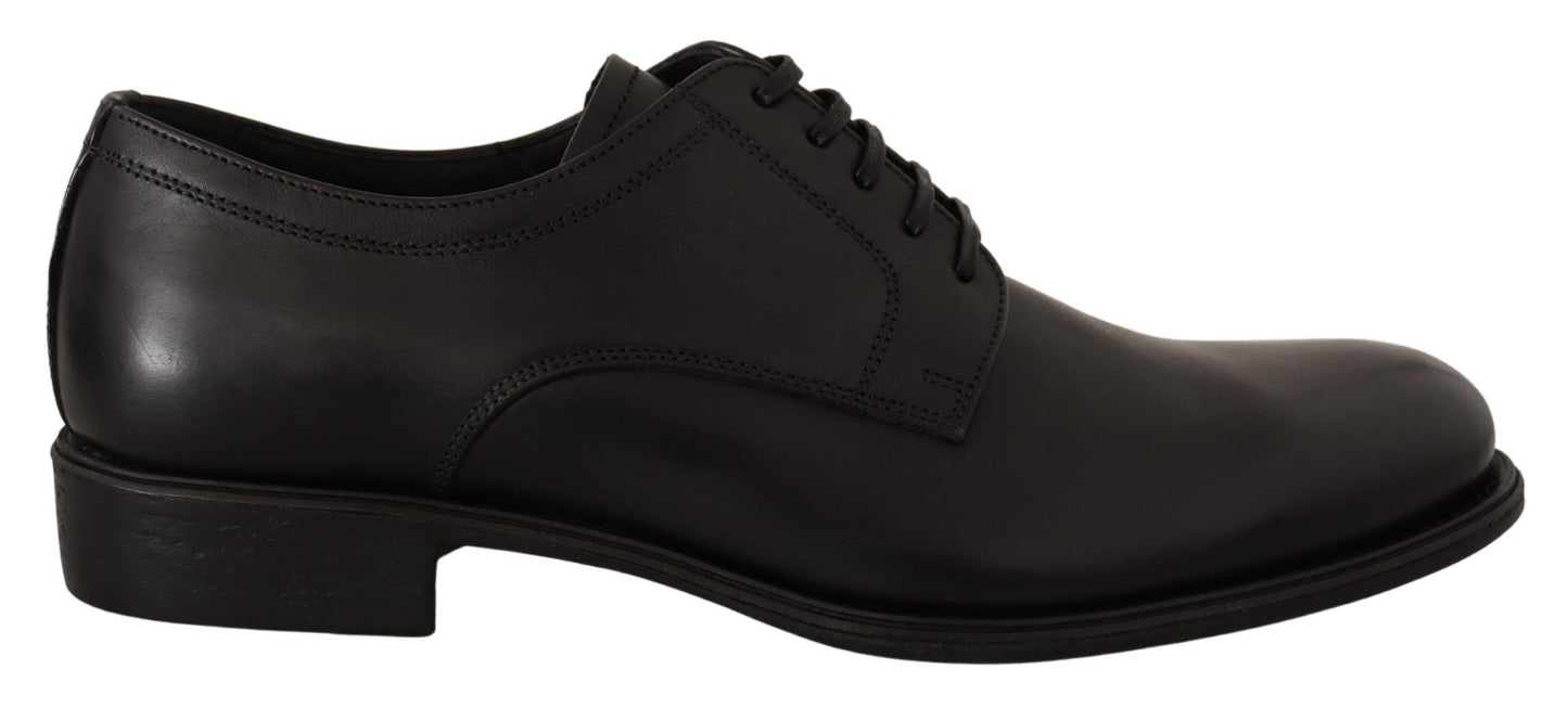 Dolce & Gabbana Schwarze Lederschnürschuhe für Herren Formaler Derby