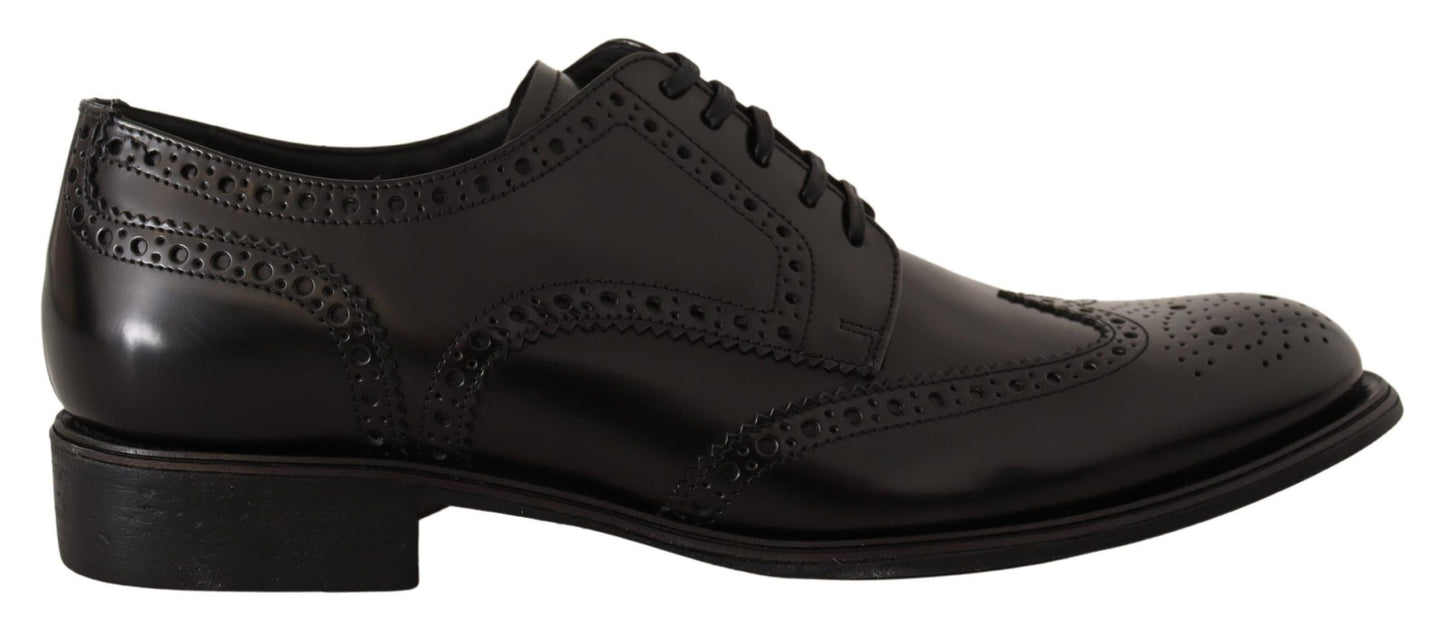 Dolce & Gabbana Schwarze Leder Oxford Wingtip Formelle Schuhe
