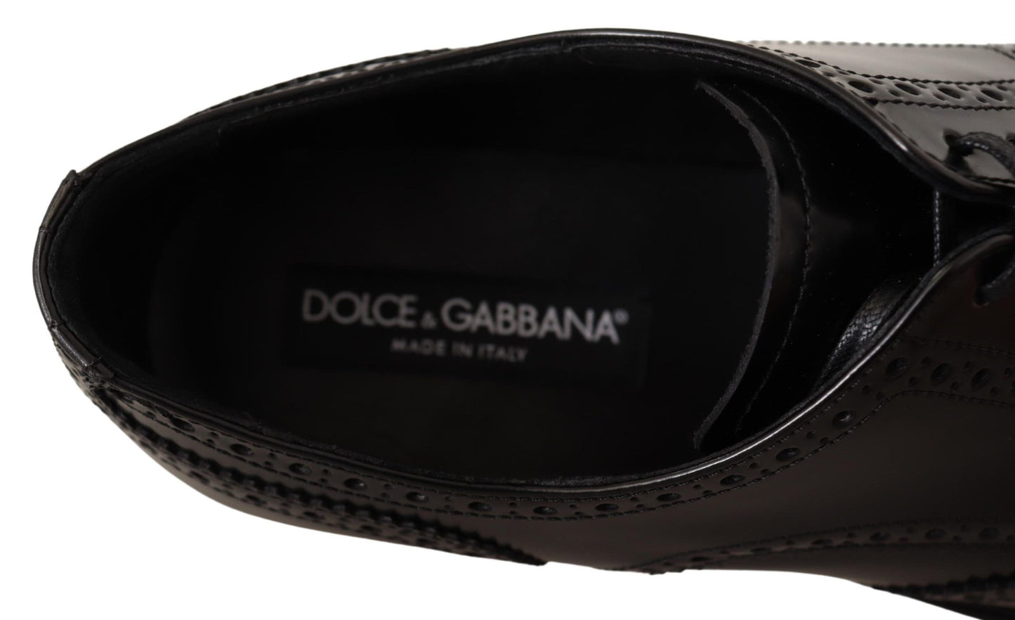 Dolce & Gabbana Schwarze Leder Oxford Wingtip Formelle Schuhe