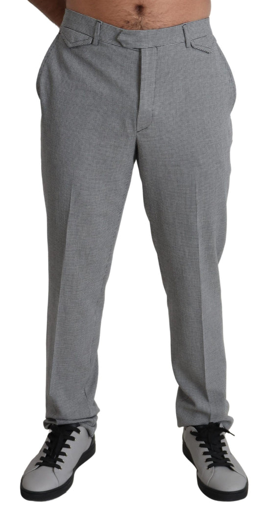BENCIVENGA Graue Wolle kariert Kleid Männer formale Hose Hose