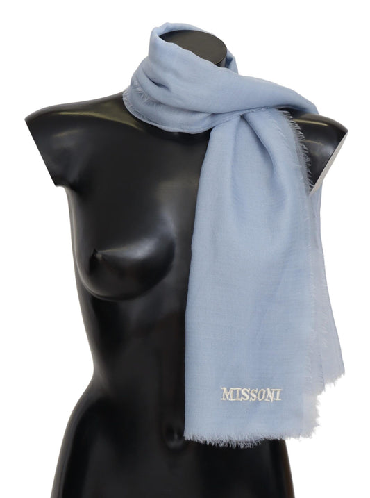 Missoni Hellblauer Kaschmir-Unisex-Halswickelschal
