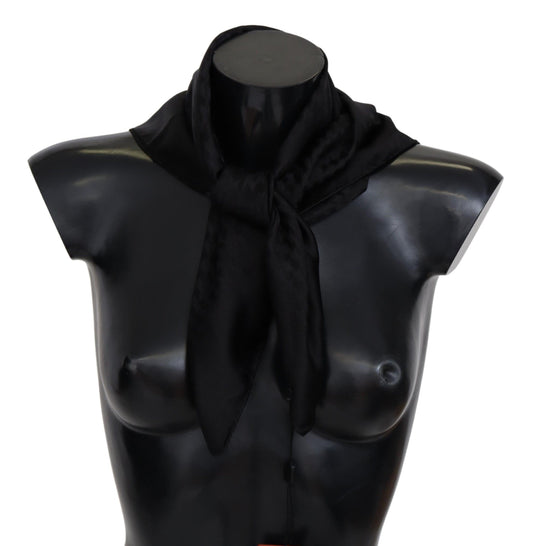 Missoni Schwarzer Wollstrick-Unisex-Halstuchschal