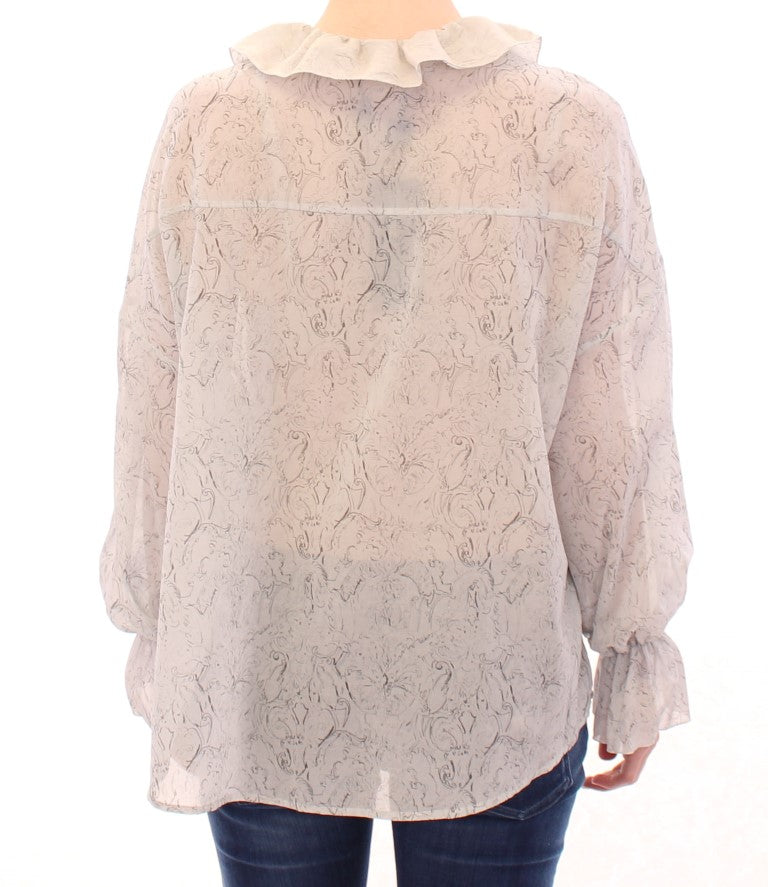 Vika Gazinskaya Blaue Baumwollbluse Tunika