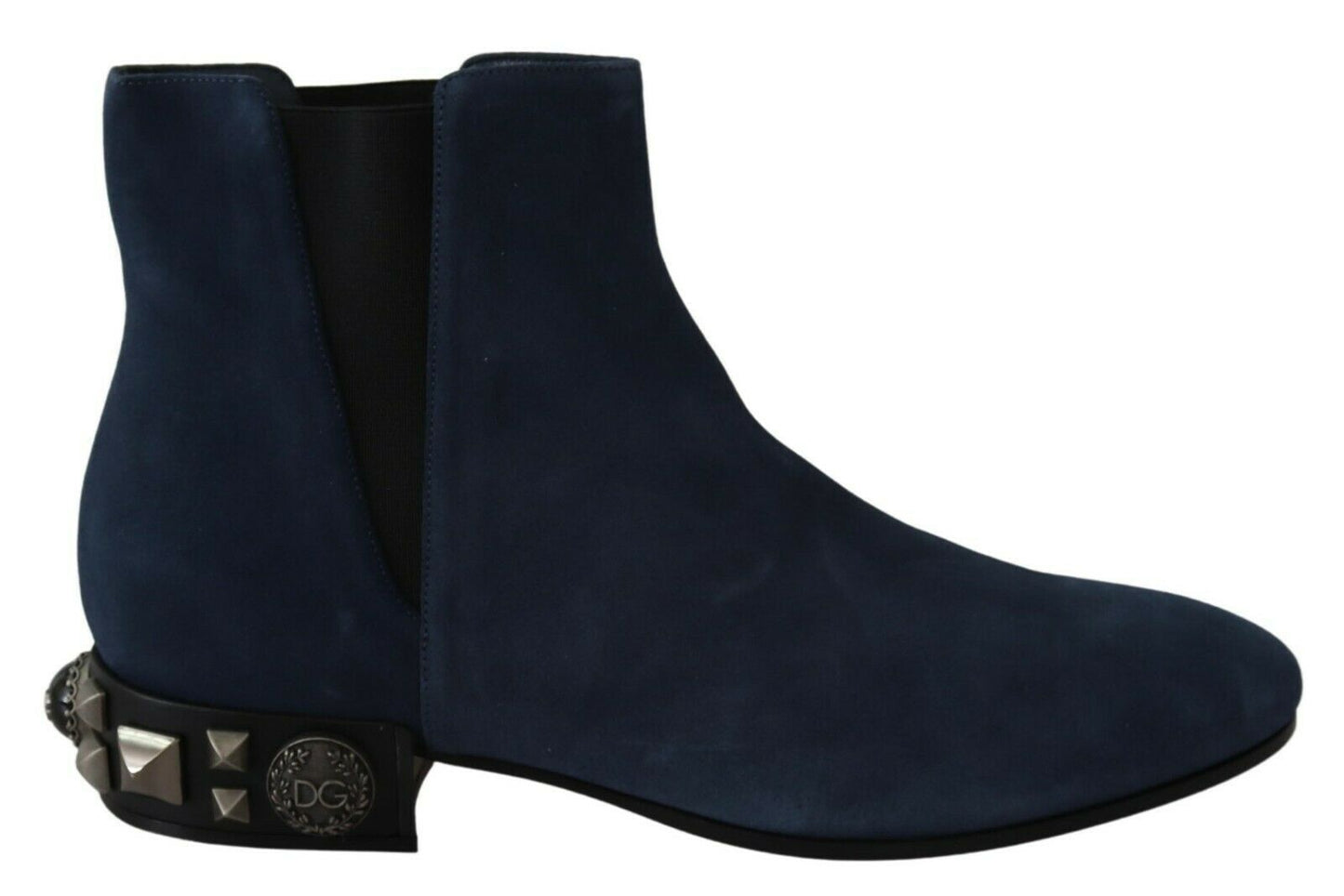 Dolce & Gabbana Blau Wildleder verschönert Nieten Stiefel Schuhe