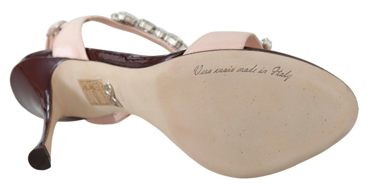 Dolce & Gabbana Rosa Kristalle Heels Keira Sandalen