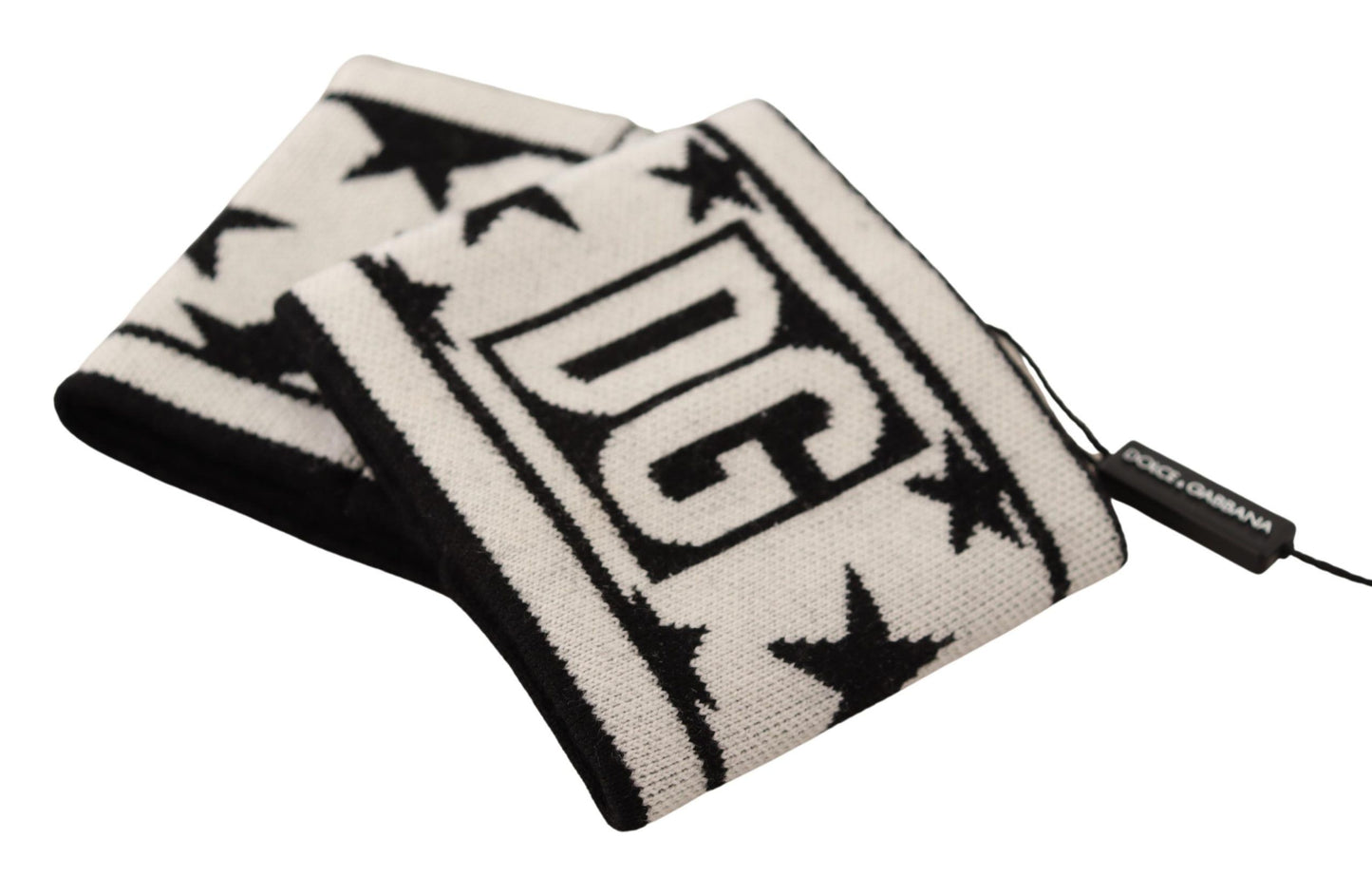Dolce & Gabbana Weiß Schwarz Wolle Logo #DGMILLENNIALS Wristband