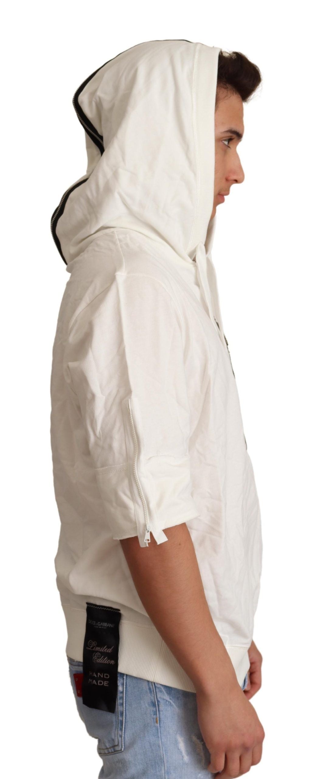 Dolce & Gabbana Weißer Kapuzenpullover in limitierter Auflage