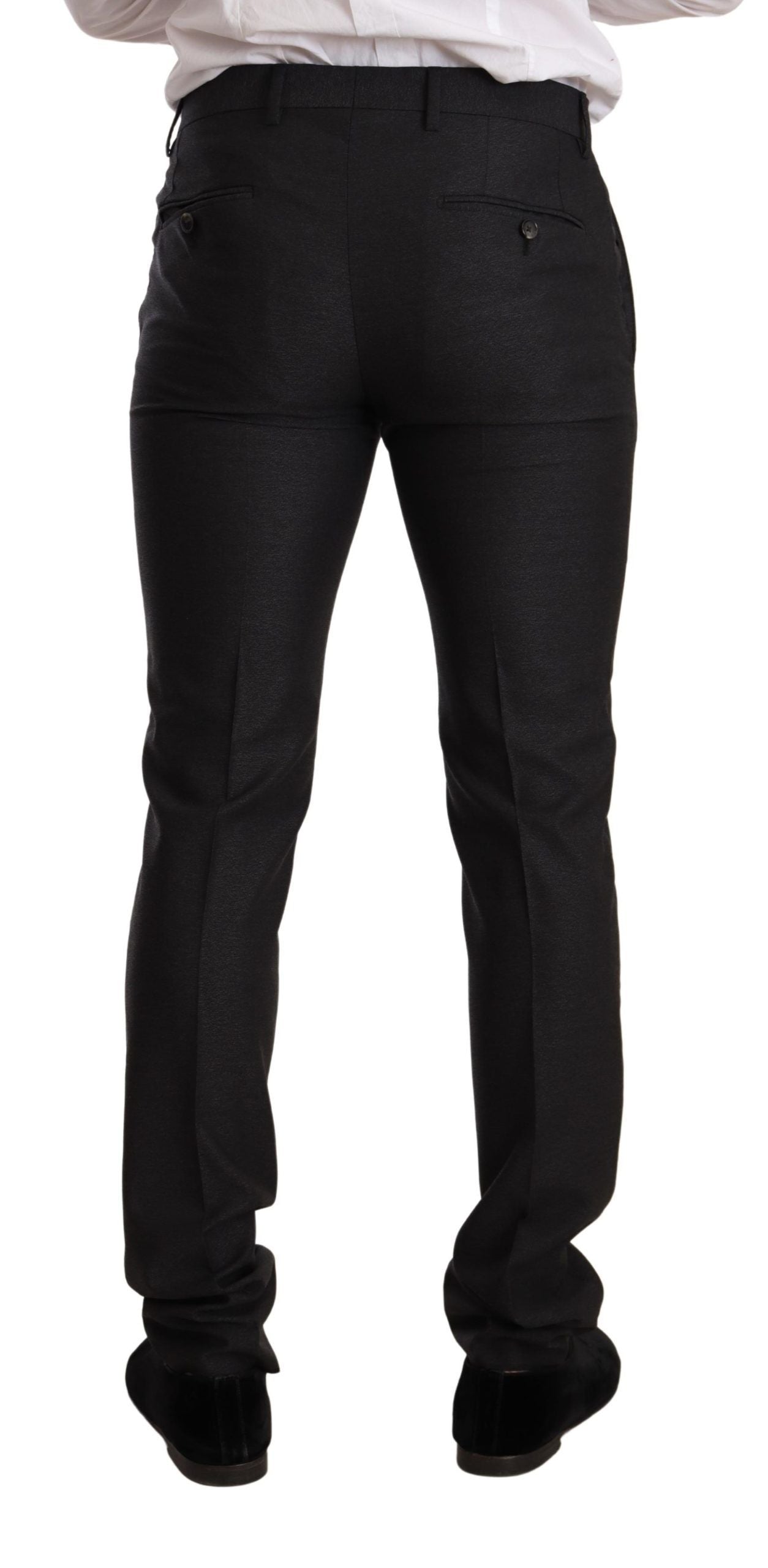 Dolce & Gabbana Graue Wolle MARTINI Slim Fit Set Anzug