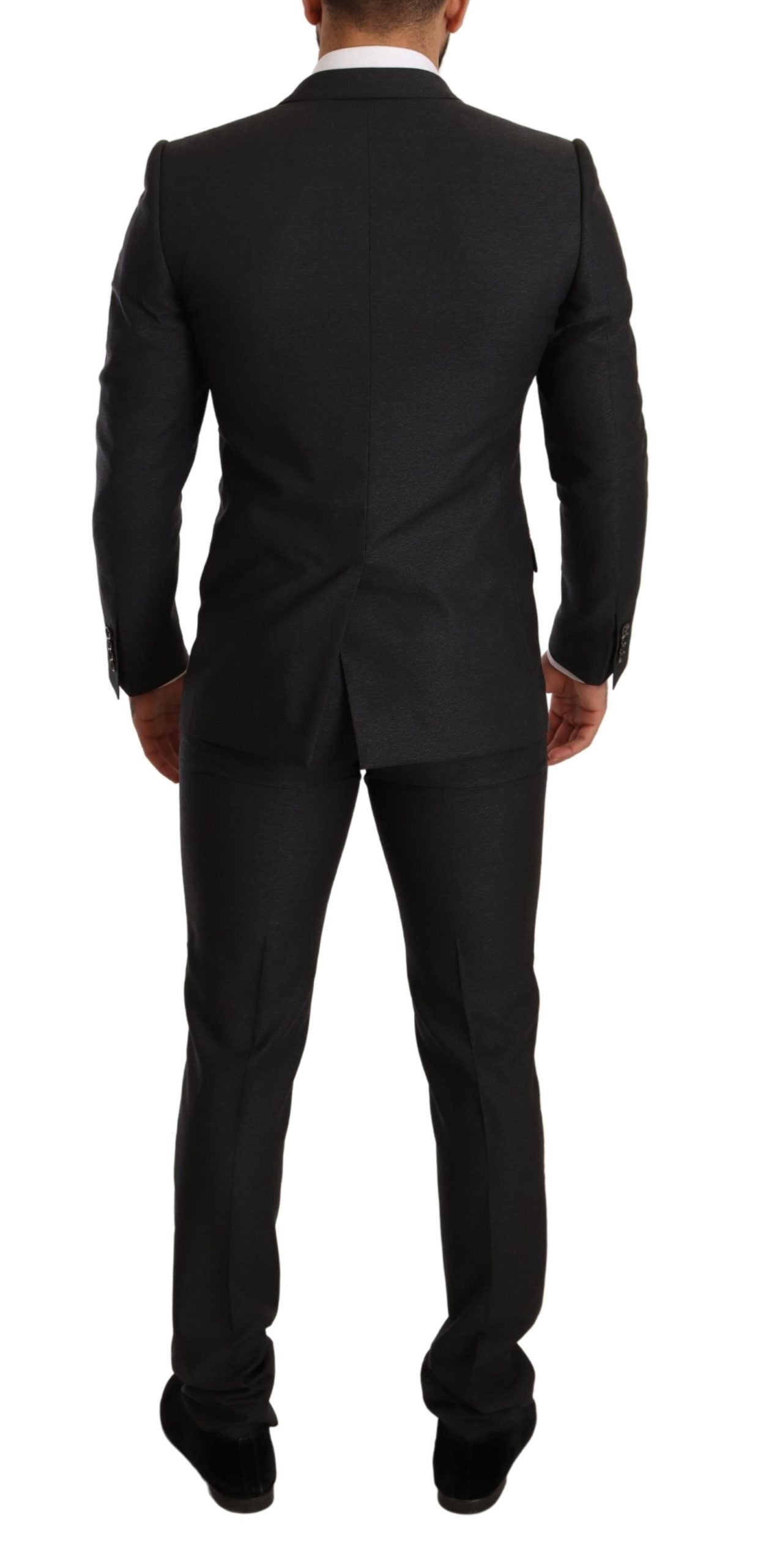 Dolce & Gabbana Graue Wolle MARTINI Slim Fit Set Anzug