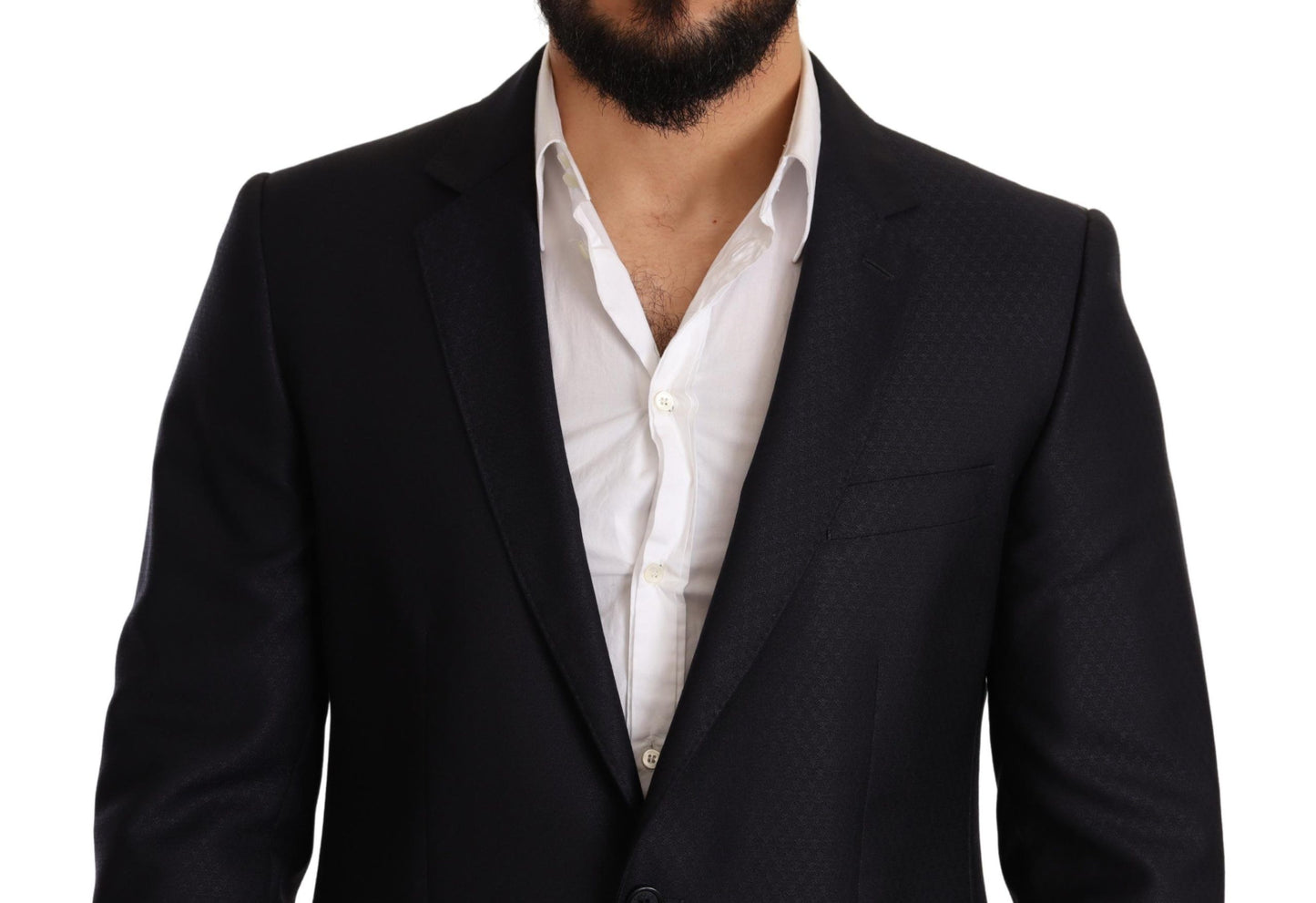 Dolce & Gabbana Blau gemustert MARTINI SLIM FIT 2 Stück Anzug