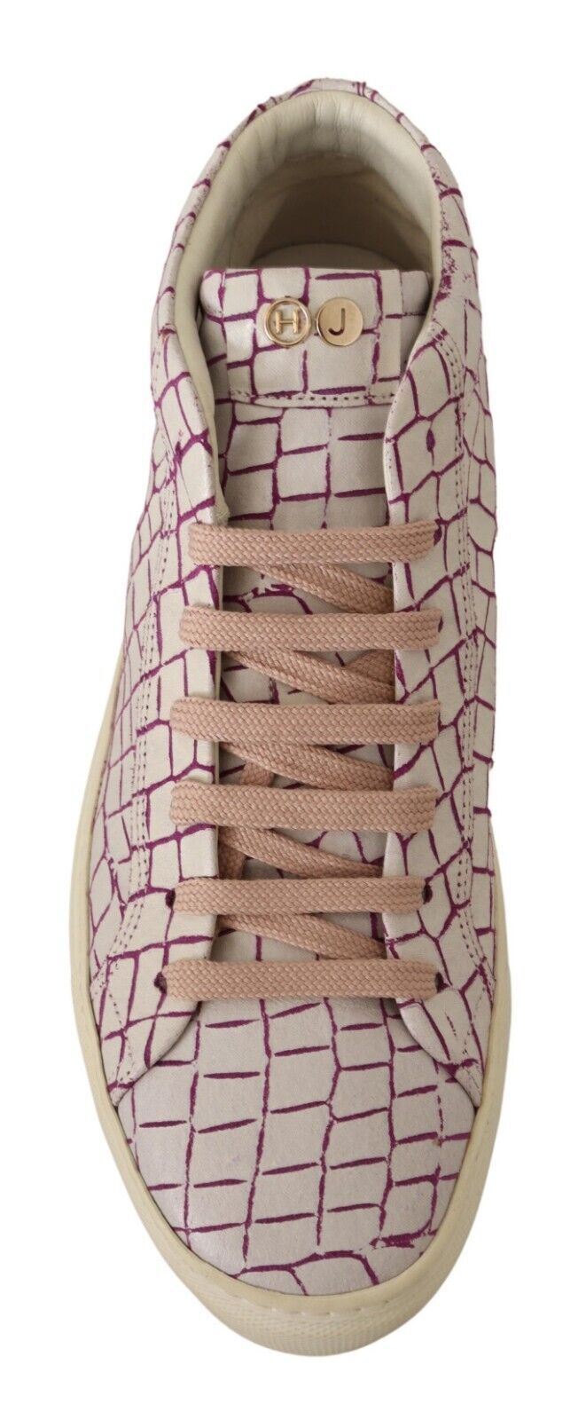 HIDE & JACK Weiß Bordeaux Leder Casual Lace Up Sneakers Schuhe