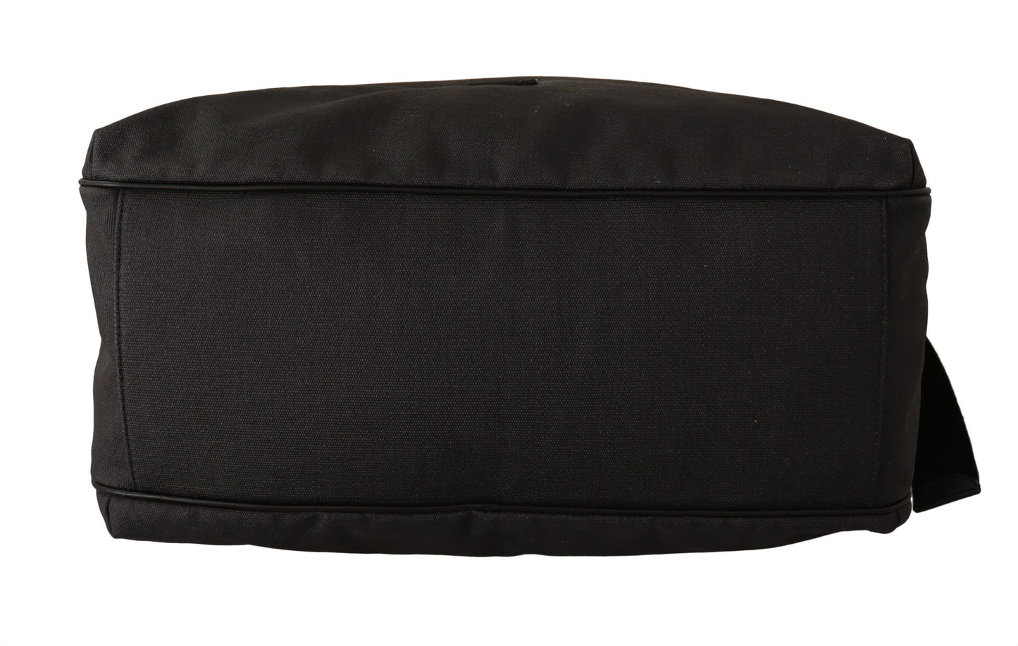 Dolce & Gabbana Schwarze Denim-Leder-Schulterriemen-Messengertasche