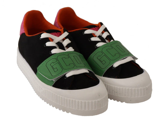 GCDS Multicolor Wildleder Low Top Lace Up Frauen Sneakers Schuhe