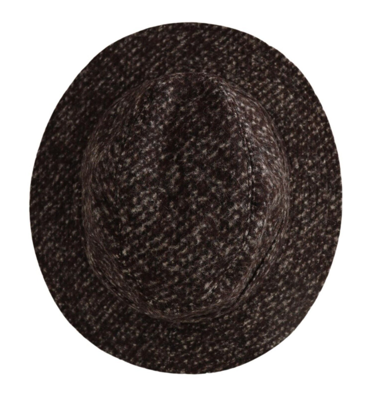 Dolce & Gabbana Grauer Melange-Mischgewebe-Tweed-Hut