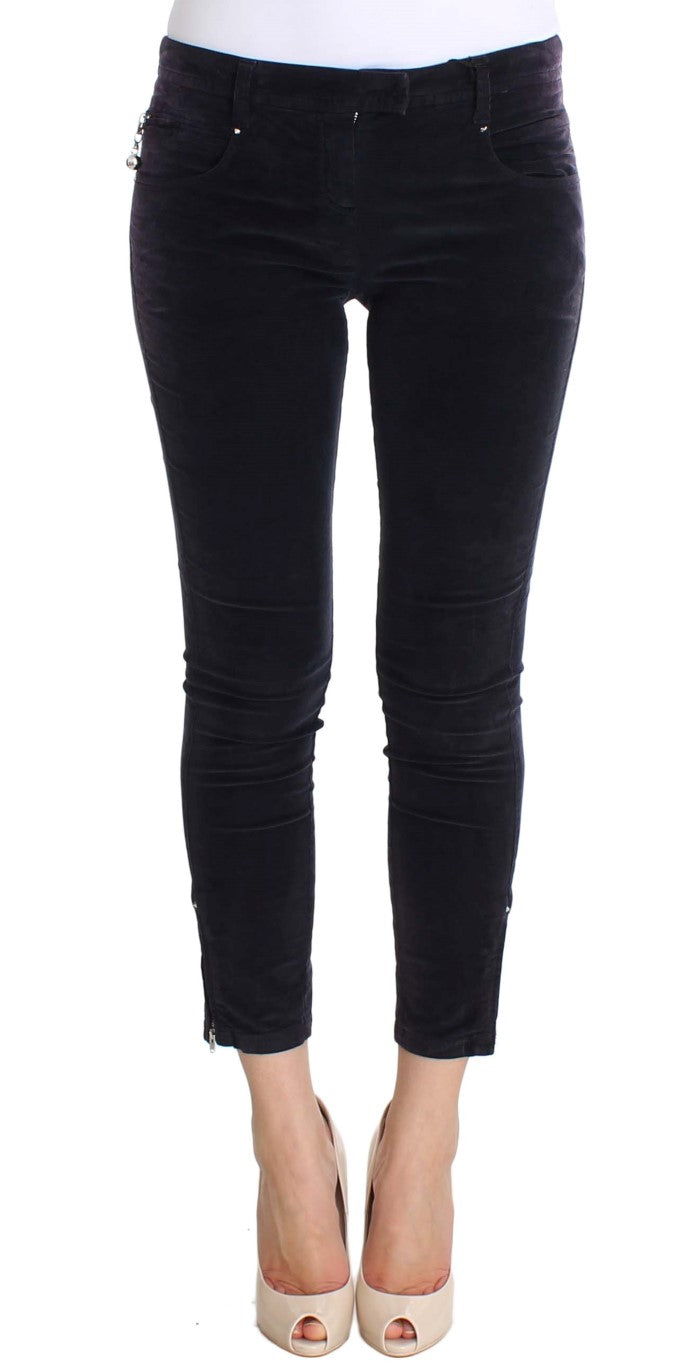 Costume National Lila Cropped Corduroys Jeans