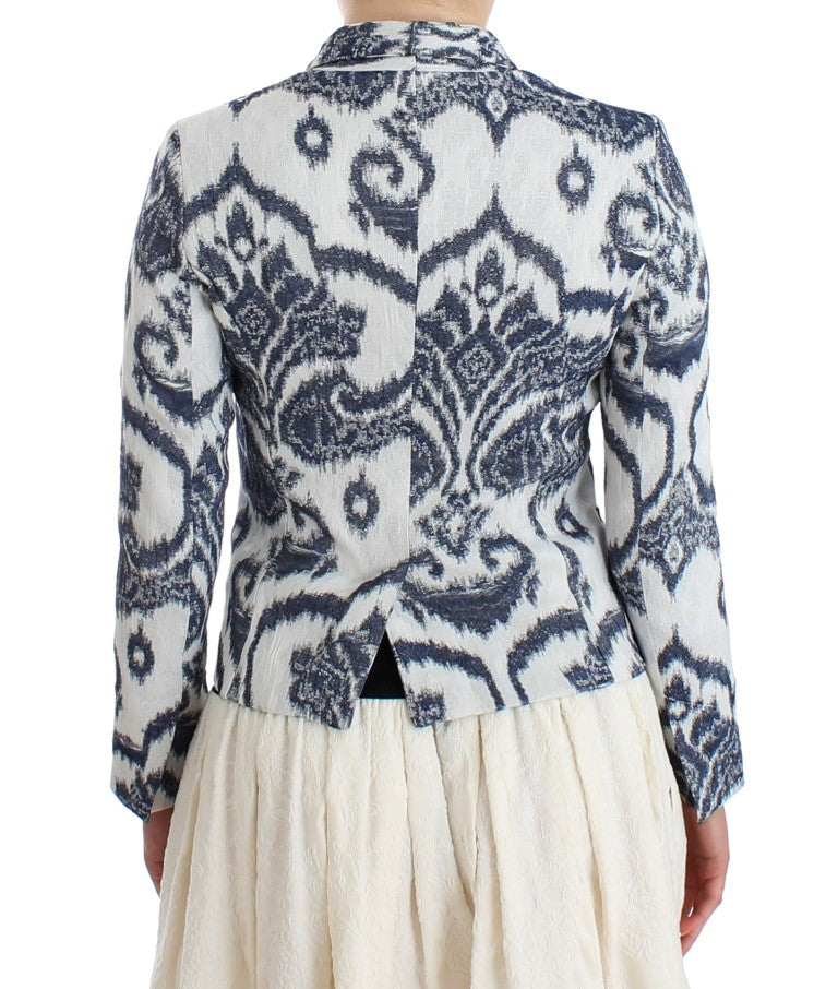 Christian Pellizzari Blau Weiß Blazer Anzug Jacke