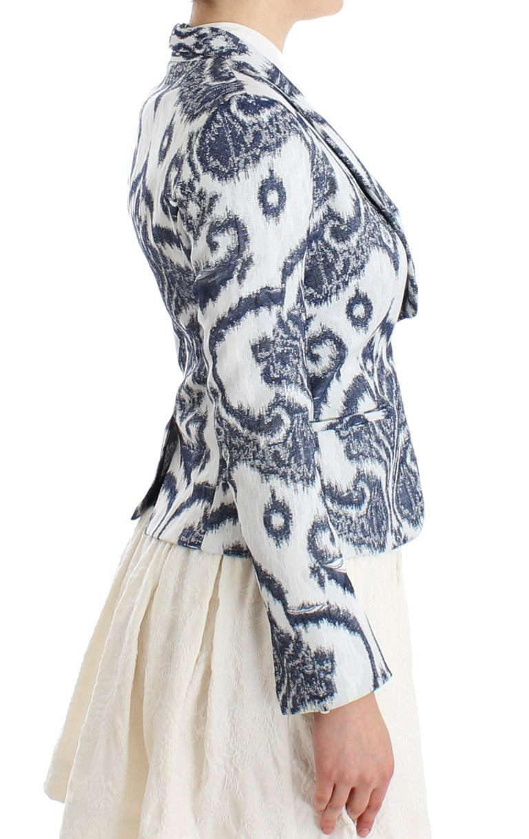 Christian Pellizzari Blau Weiß Blazer Anzug Jacke