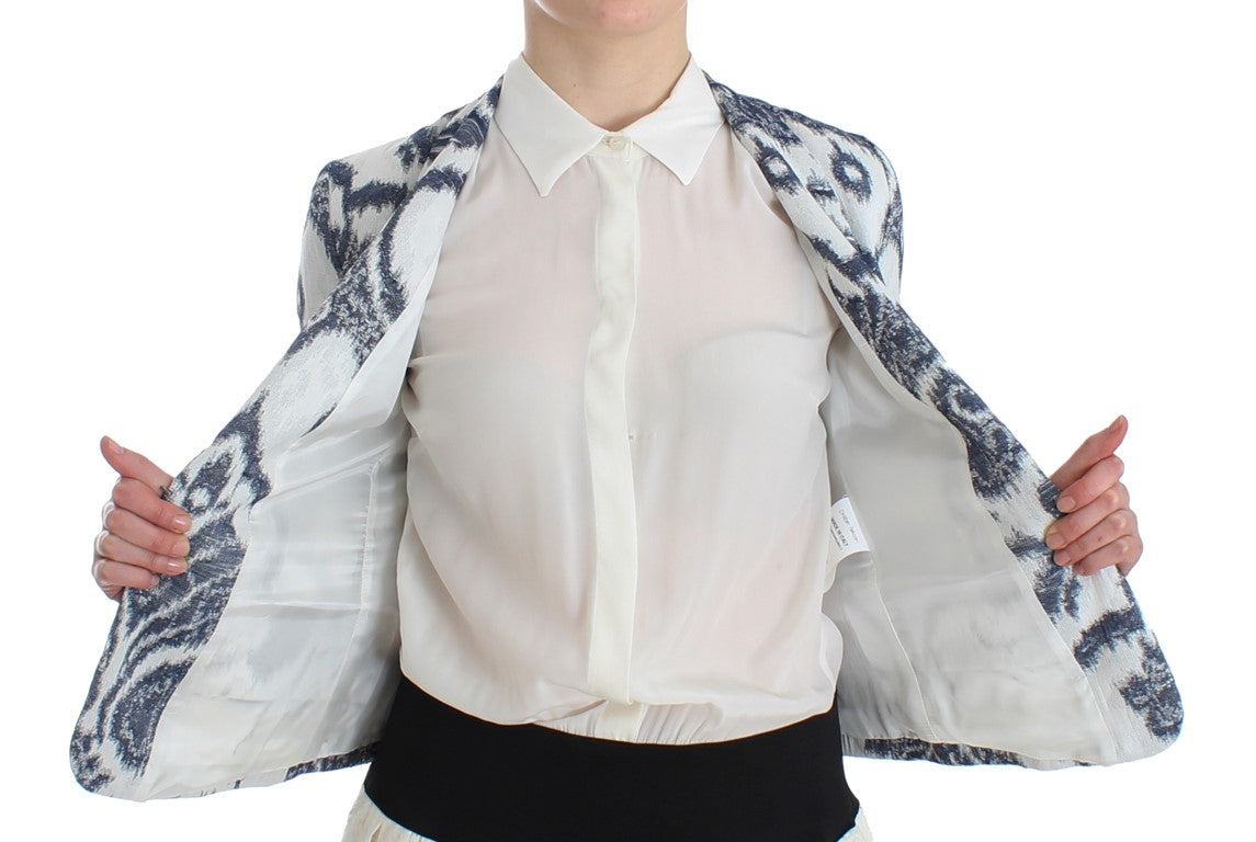 Christian Pellizzari Blau Weiß Blazer Anzug Jacke