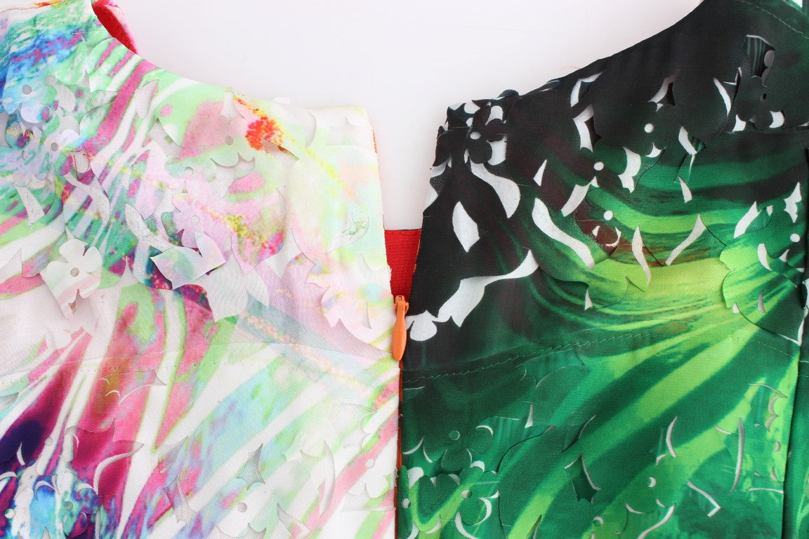 Lanre Da Silva Ajayi Multicolor Organza Etuikleid