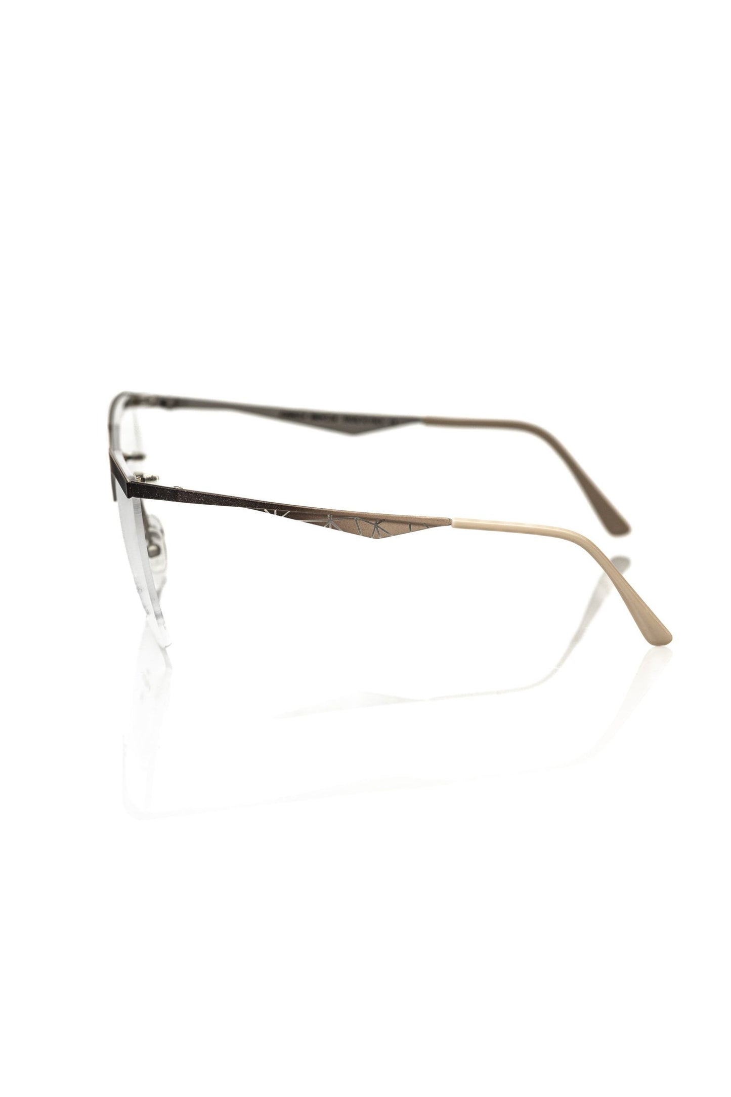 Frankie Morello Goldene Metallbrille für Damen