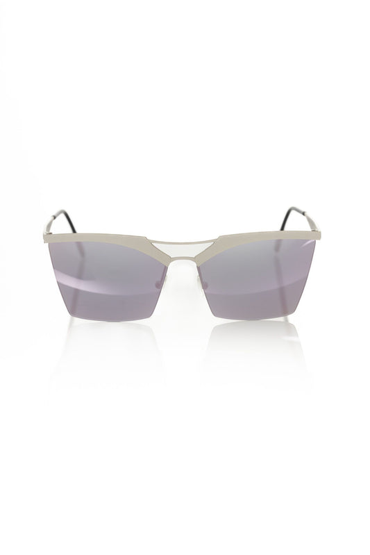 Frankie Morello Silbermetallic Damen-Sonnenbrille