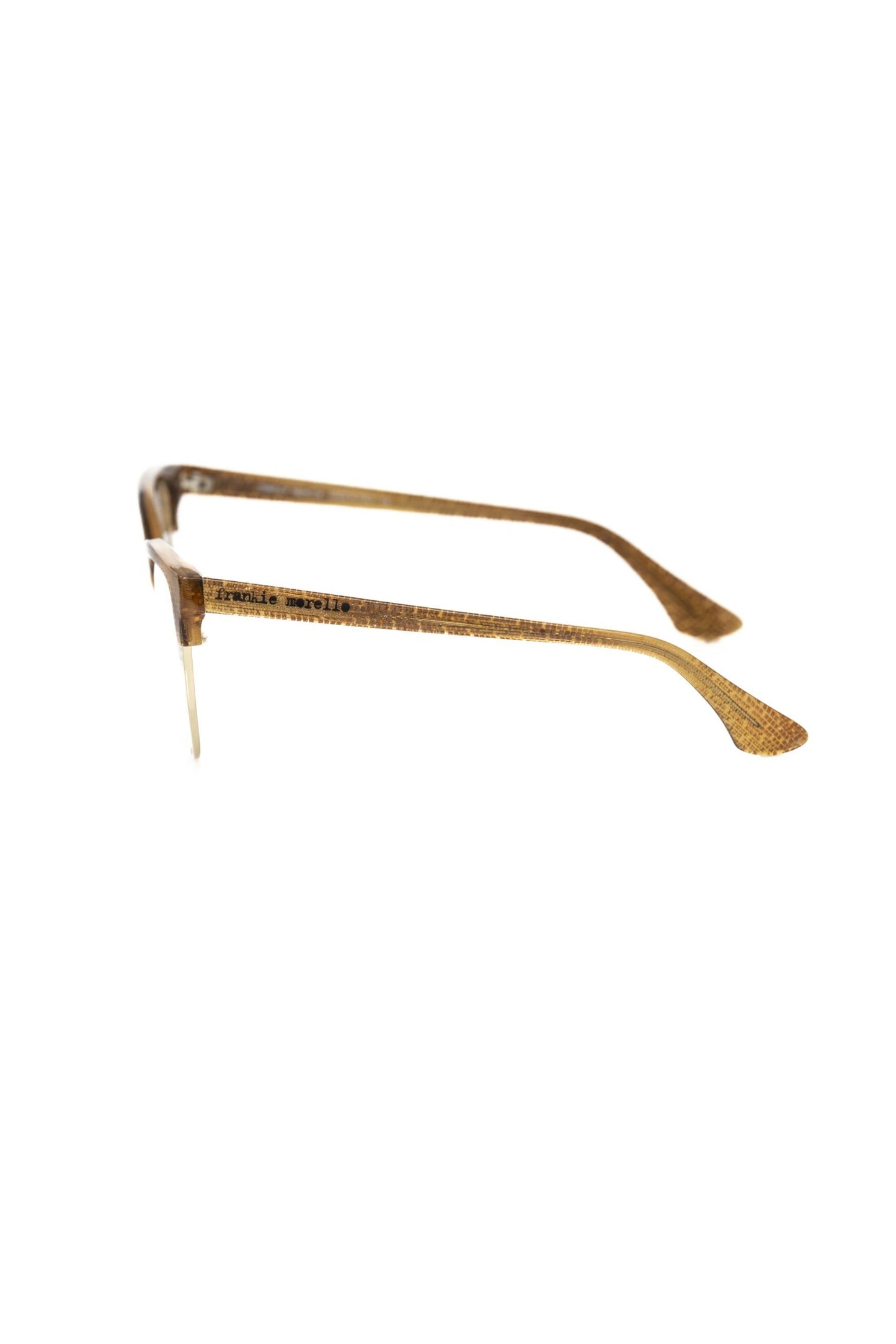Frankie Morello Braune Metallic-Brille für Damen