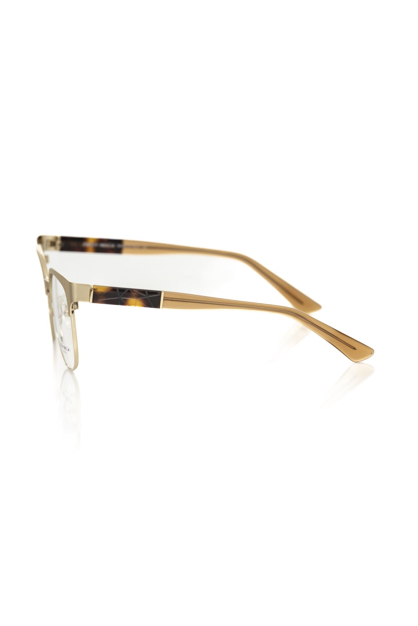 Frankie Morello Goldfarbene Damenbrille aus Azetat