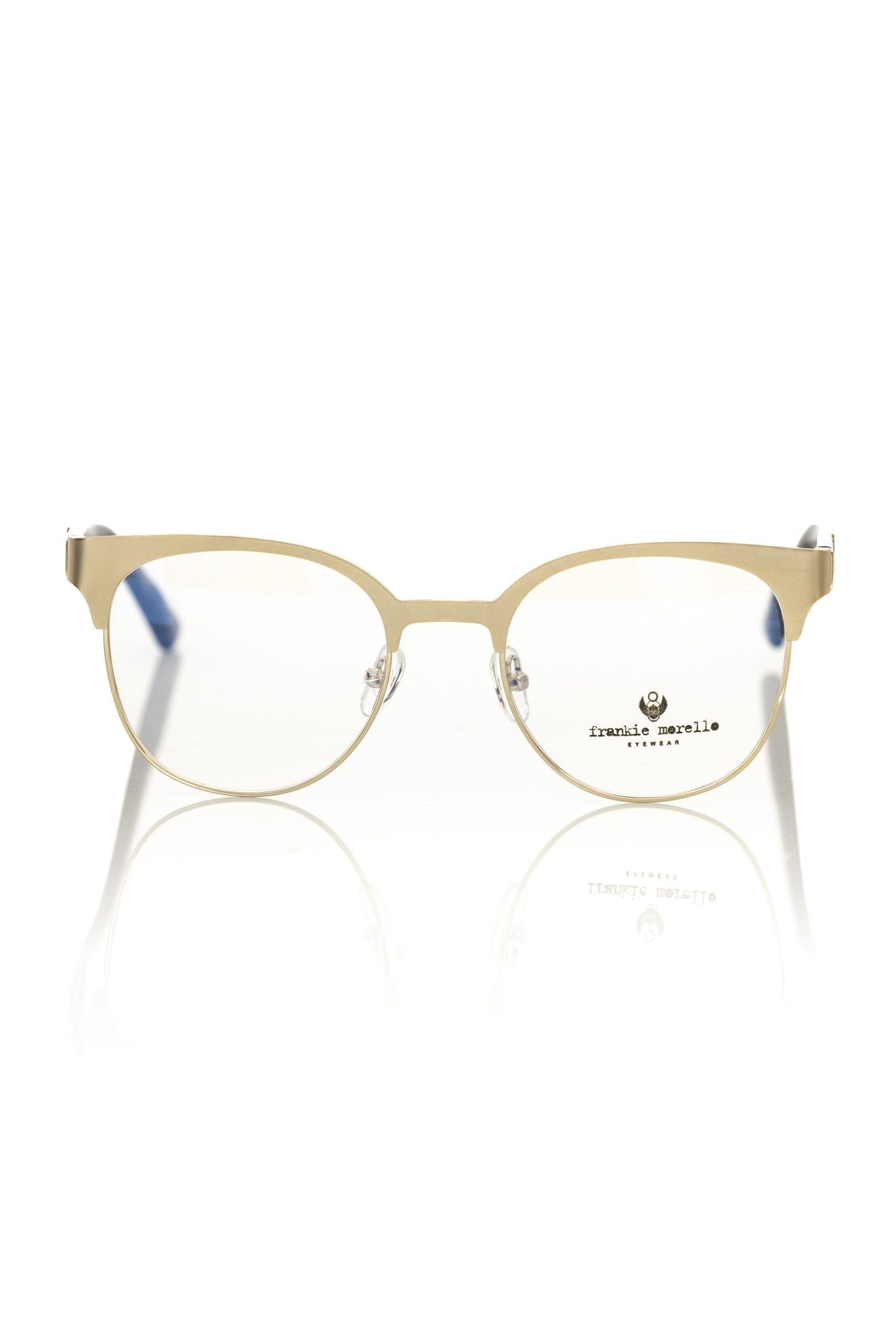 Frankie Morello Goldfarbene Damenbrille aus Azetat