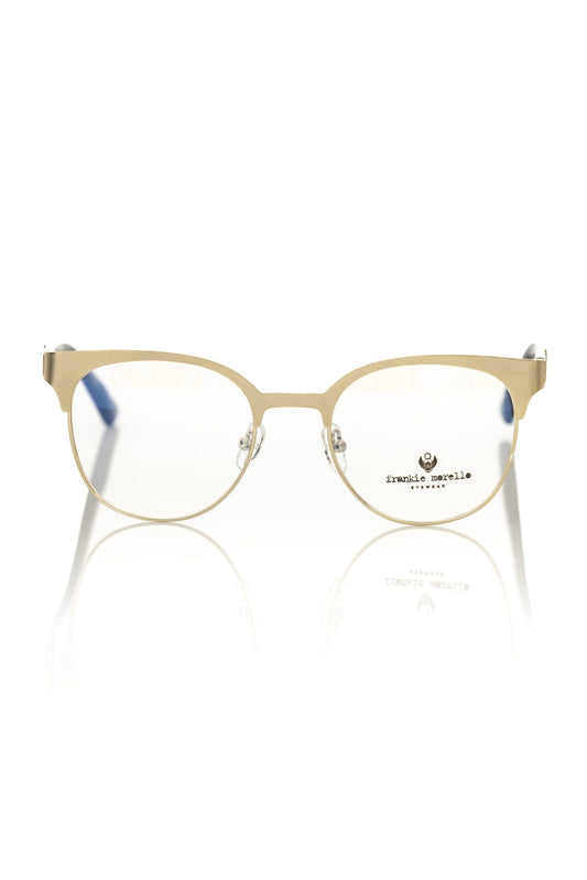 Frankie Morello Goldfarbene Damenbrille aus Azetat