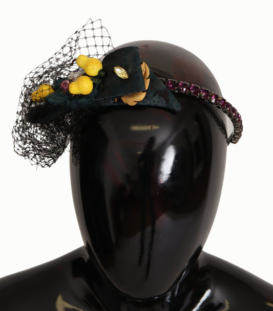 Dolce & Gabbana Lila Kristall Diadem Stirnband Zitronen Sizilien Tiara