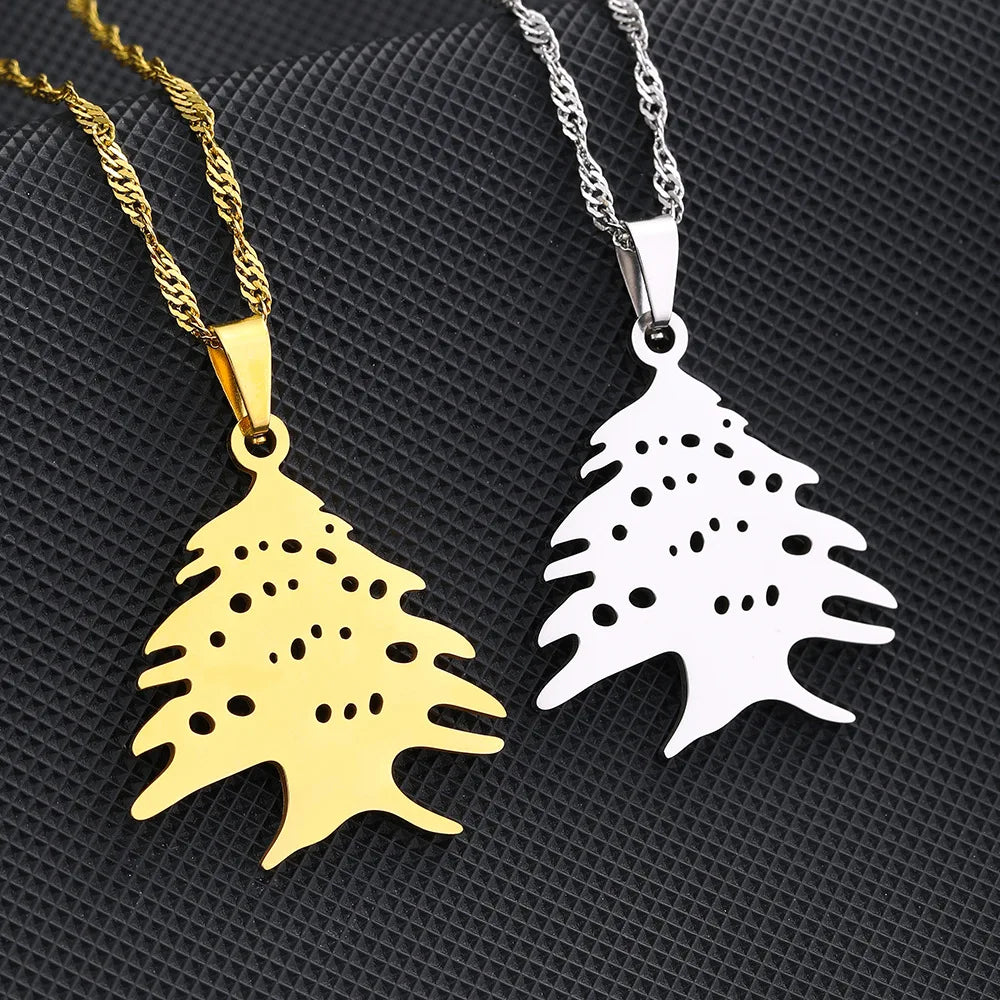 Liban Pendants Necklaces Lebanese Cedar Jewelry Lebanon Map Eastern Rite Church Maronite Cross Allah Symbol